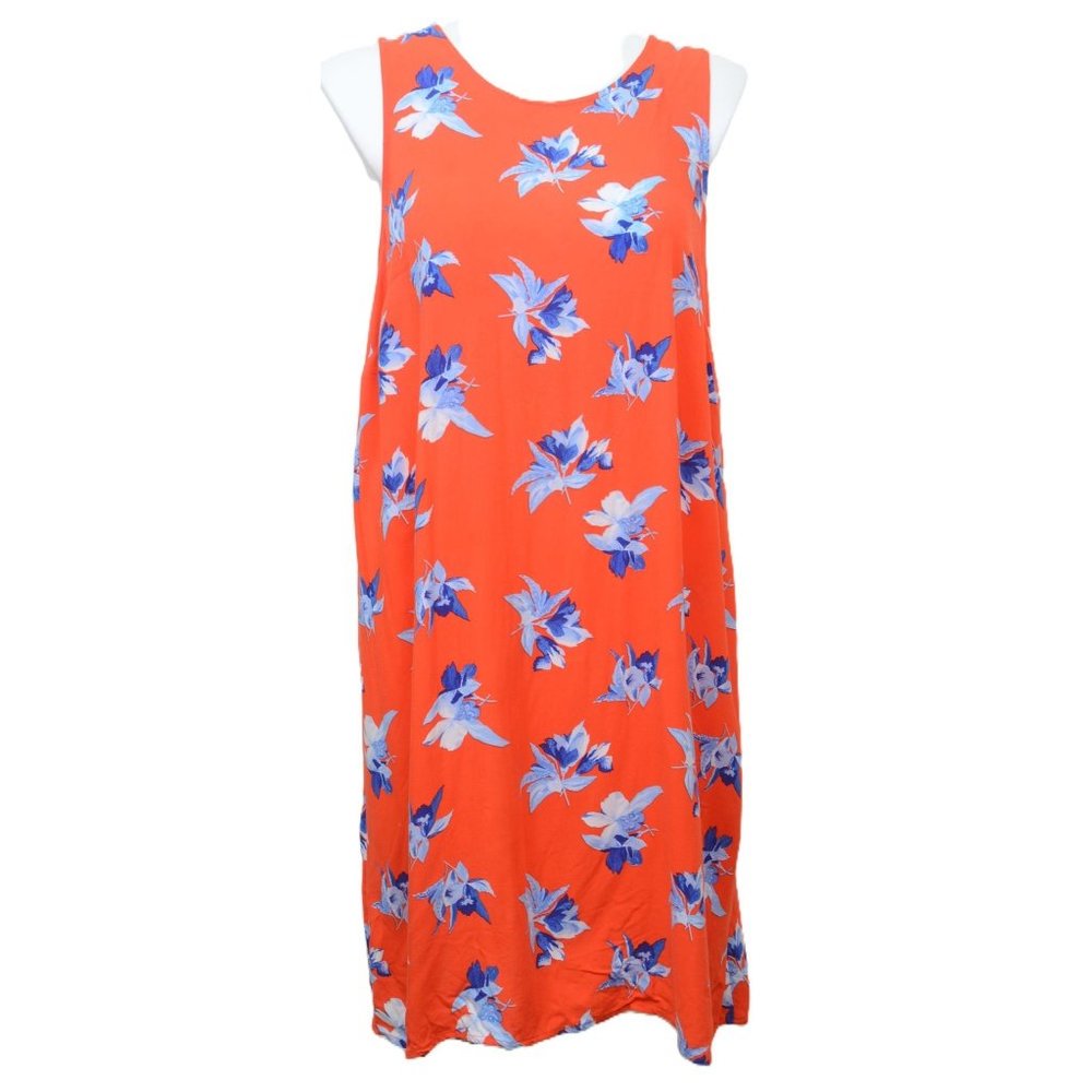 AVA‎ & VIV PLUS 2X Orange Floral Tank Shift Summer Beachy Tank Dress